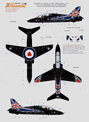 Xtradecal 48078 1:48 BAe Hawk T.1