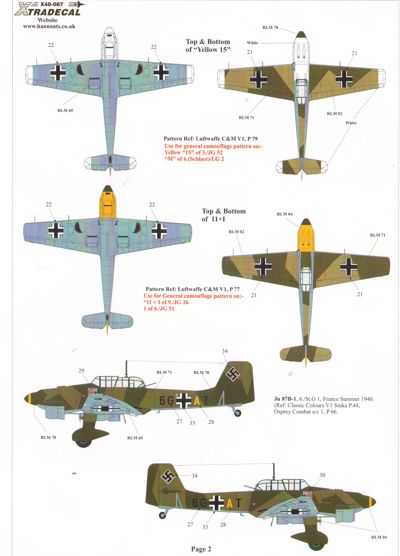 Xtradecal 48087 1:48 Battle of Britain Luftwaffe