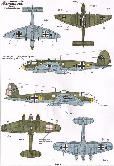 Xtradecal 48087 1:48 Battle of Britain Luftwaffe