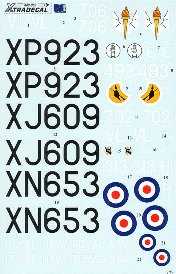 Xtradecal 48089 1:48 de Havilland Sea Vixen FAW.2