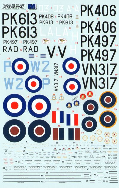 Xtradecal 48091 1:48 Supermarine Spitfire F.22