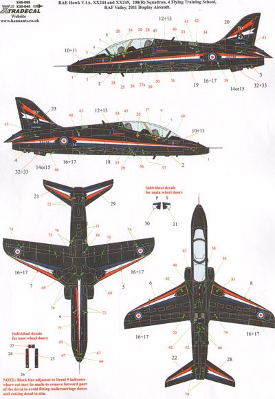 Xtradecal 48095 1:48 BAe Hawk T.1A