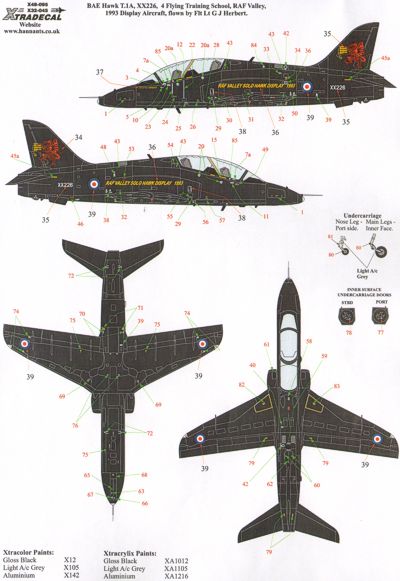 Xtradecal 48095 1:48 BAe Hawk T.1A