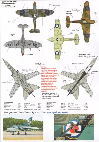 Xtradecal 48096 1:48 RAF 111 Squadron History Part 1