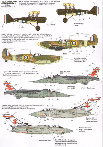 Xtradecal 48098 1:48 RAF History 41 Sqn Part 1