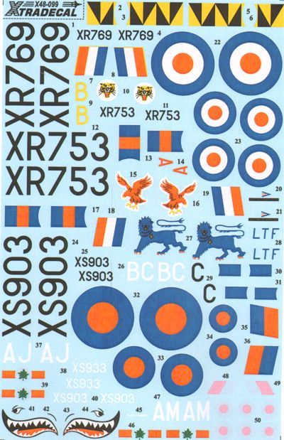 Xtradecal 48099 1:48 BAe/EE Lightning F.3A and F.6