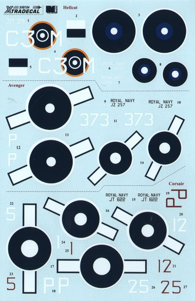 Xtradecal 48104 1:48 Yanks with Roundels U.S. Aircraft in the FAA Part 3