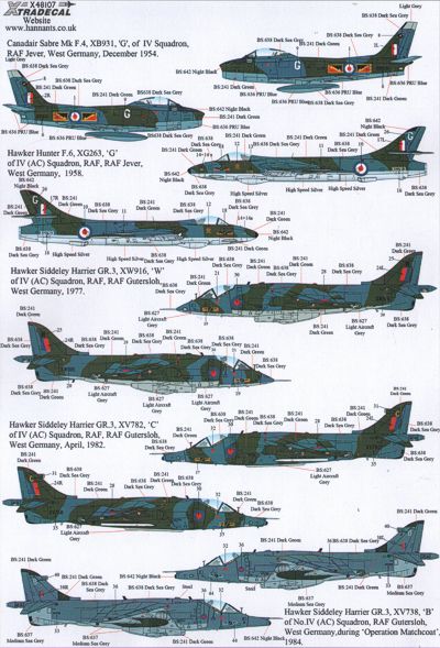 Xtradecal 48107 1:48 RFC/RAF 100 Years of 4 Squadron Part 2