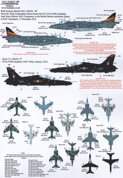 Xtradecal 48107 1:48 RFC/RAF 100 Years of 4 Squadron Part 2