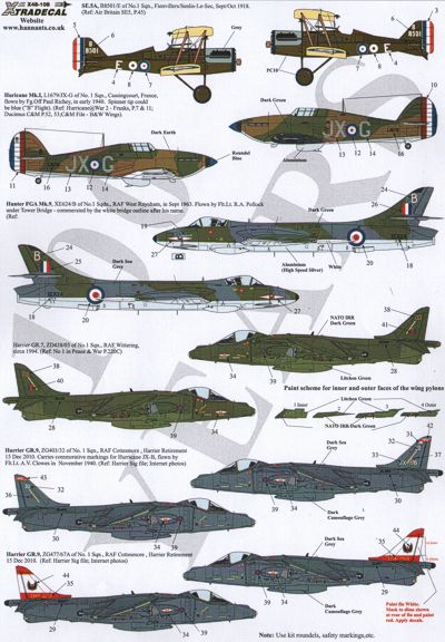 Xtradecal 48108 1:48 RFC/RAF 100 Years of 1 Squadron