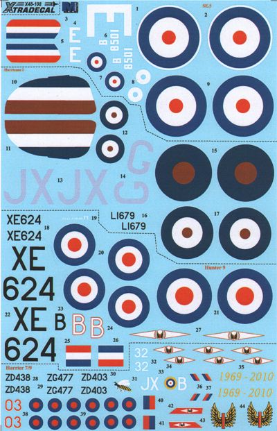 Xtradecal 48108 1:48 RFC/RAF 100 Years of 1 Squadron