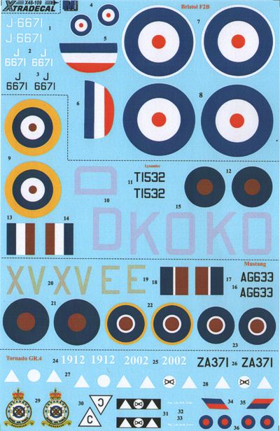 Xtradecal 48109 1:48 RFC/RAF 100 Years of Shiny 2 Squadron