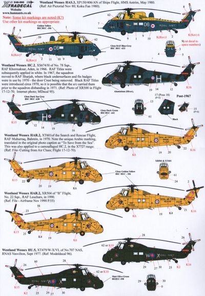 Xtradecal 48111 1:48 Westland Wessex HC.2