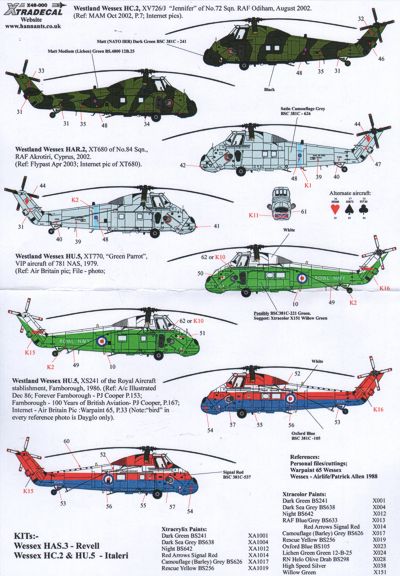 Xtradecal 48111 1:48 Westland Wessex HC.2