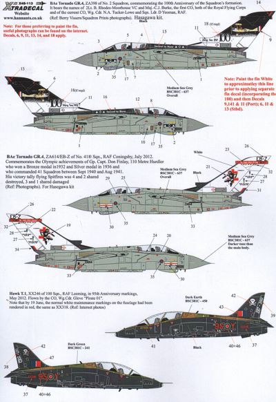 Xtradecal 48113 1:48 RAF Anniversary Update 2011/12