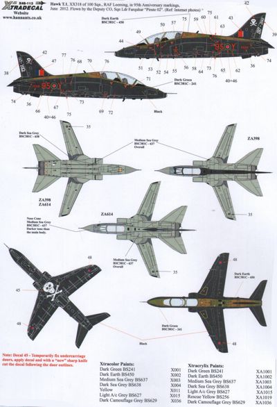 Xtradecal 48113 1:48 RAF Anniversary Update 2011/12