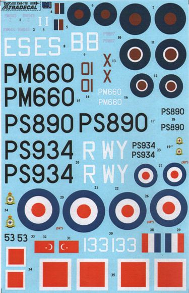 Xtradecal 48118 1:48 Supermarine Spitfire PR Mk.XIX