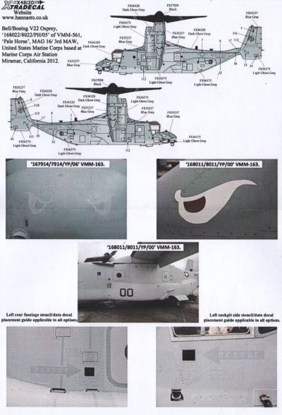 Xtradecal 48120 1:48 Bell-Boeing V22 Osprey