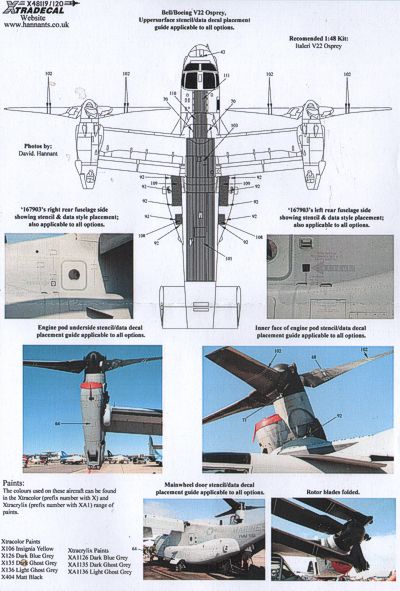 Xtradecal 48120 1:48 Bell-Boeing V22 Osprey