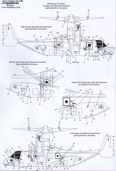 Xtradecal 48120 1:48 Bell-Boeing V22 Osprey