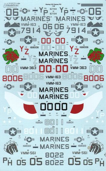 Xtradecal 48120 1:48 Bell-Boeing V22 Osprey