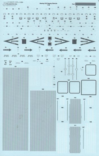 Xtradecal 48120 1:48 Bell-Boeing V22 Osprey