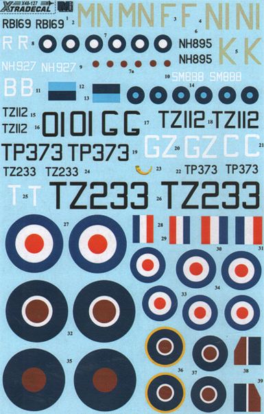 Xtradecal 48127 1:48 Supermarine Spitfire Mk.XIVE/XVIII