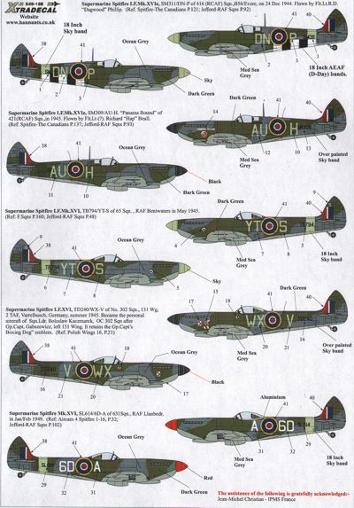 Xtradecal 48128 1:48 Supermarine Spitfire Mk.XVI