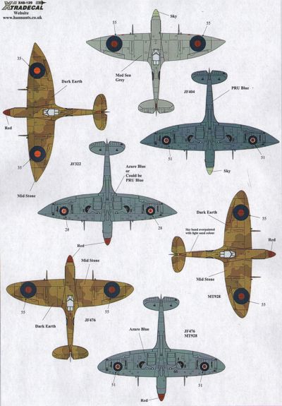 Xtradecal 48129 1:48 Supermarine Spitfire Mk.VIII