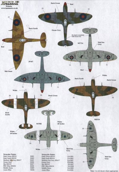 Xtradecal 48129 1:48 Supermarine Spitfire Mk.VIII