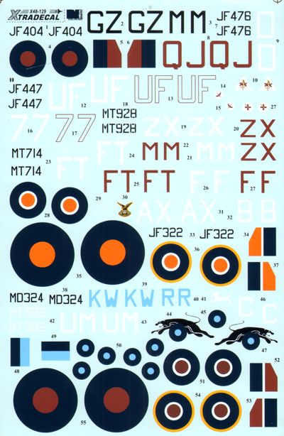 Xtradecal 48129 1:48 Supermarine Spitfire Mk.VIII