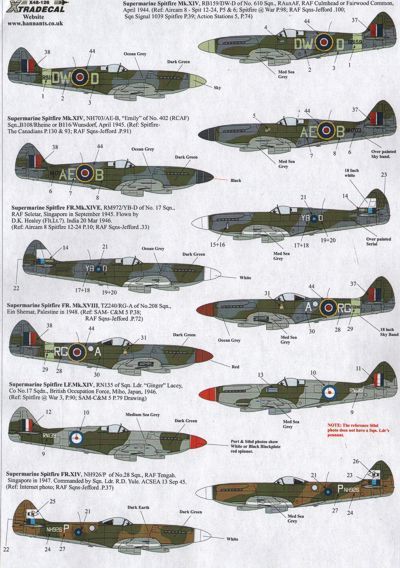 Xtradecal 48130 1:48 Supermarine Spitfire Mk.XIV/XVIII