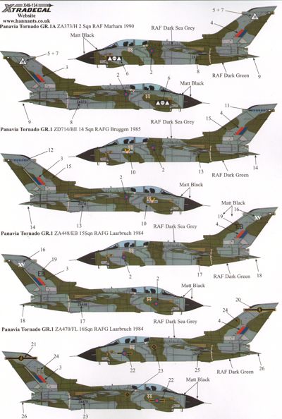 Xtradecal 48134 1:48 Panavia Tornado GR.1/1A Part 1