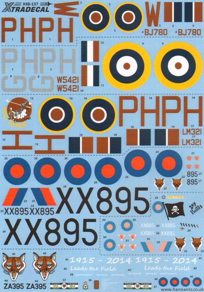 Xtradecal 48137 1:48 12 Squadron History to 2014