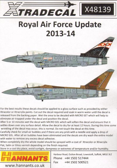 Xtradecal 48139 1:48 RAF 2014 Update