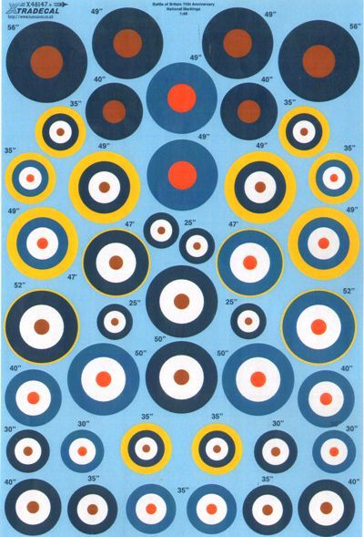 Xtradecal 48147 1:48 RAF National Markings Battle of Britain 75th Anniversary