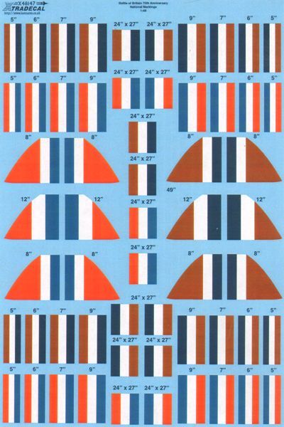 Xtradecal 48147 1:48 RAF National Markings Battle of Britain 75th Anniversary