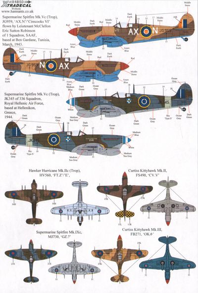 Xtradecal 48150 1:48 Fighters over North Africa and the Mediterranean Part 2