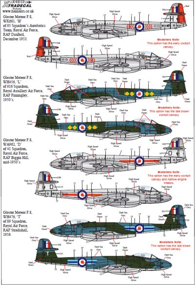 Xtradecal 48159 1:48 Gloster Meteor F.8 Collection Part 2