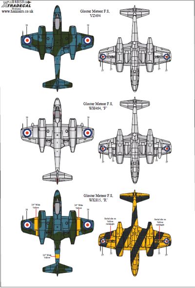 Xtradecal 48159 1:48 Gloster Meteor F.8 Collection Part 2