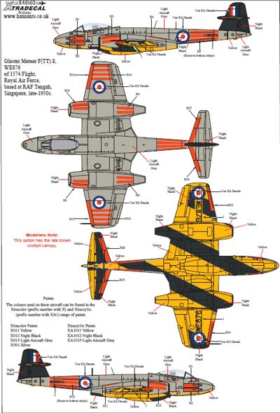 Xtradecal 48160 1:48 Gloster Meteor F(TT).Mk.8 Part 3