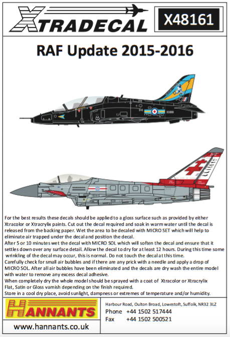 Xtradecal 48161 1:48 RAF Update 2015-2016