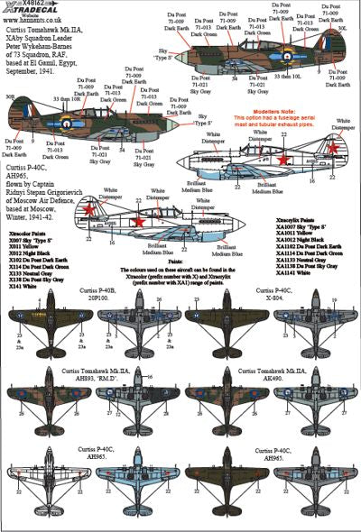 Xtradecal 48162 1:48 Curtiss P-40B Tomahawk (Warhawk) Part 1