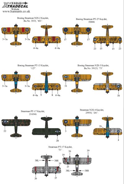 Xtradecal 48168 1:48 Boeing Stearman Kaydet