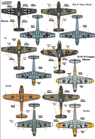 Xtradecal 48169 1:48 Messerschmitt Bf-109E/F/G Part 1