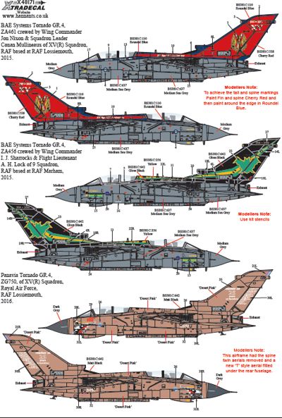 Xtradecal 48171 1:48 Panavia Tornado Special Schemes