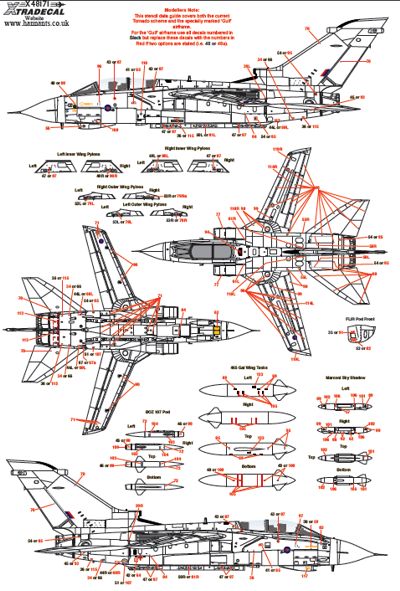 Xtradecal 48171 1:48 Panavia Tornado Special Schemes