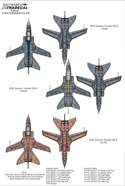 Xtradecal 48171 1:48 Panavia Tornado Special Schemes