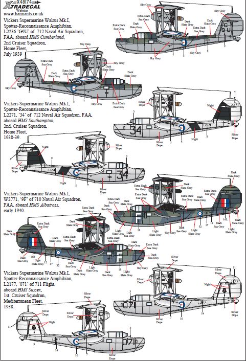 Xtradecal 48174 1:48 Supermarine Walrus Mk.I Collection