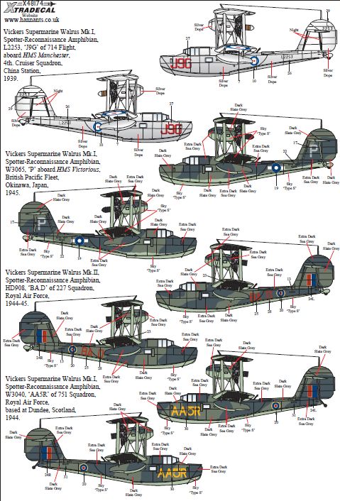 Xtradecal 48174 1:48 Supermarine Walrus Mk.I Collection